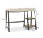 Bureau Lisboa Noir, Table Pour PC, Style Industriel, 105 (long) X 47 (profond) X 75 (hauteur) Cm