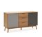 Buffet Bruce 3 Tiroirs Et 2 Portes , Bois Massif, 140 Cm Largeur