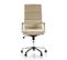 Fauteuil De Bureau Morgan Inclinable Taupe, Cuir Synthétique