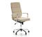 Fauteuil De Bureau Morgan Inclinable Taupe, Cuir Synthétique