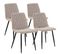 Pack 4 Chaises Abril Recouvertes De Tissu Beige