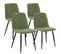 Pack 4 Chaises Abril Recouvertes De Tissu Vert