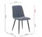 Pack 4 Chaises Sagi Recouvertes De Tissu Bleu