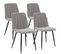 Pack 2 Chaises Sagi Recouvertes De Tissu Gris