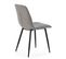 Pack 2 Chaises Sagi Recouvertes De Tissu Gris