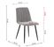 Pack 2 Chaises Sagi Recouvertes De Tissu Gris