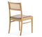 Pack De 2 Chaises Vilma Couleur Chêne, Bois Massif Et Rotin Naturel