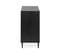 Buffet Denis 3 Portes 1 Trou, Couleur Noir/bois