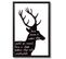 Deer Shape - Peinture Décorative 40 X 60 Cadre Noir