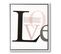 Love Message - Tableau Décoratif 30 X 25 Cadre Blanc