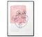 Pink Doodle1 - Tableau Décoratif 80 X 60 Cadre Noir Toile Décorative