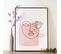 Pink Doodle2 - Peinture Décorative Sur Toile 80 X 60 Cadre Noir