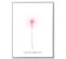 Pink Dandelion - Peinture Décorative 80 X 60 Cadre Blanc