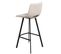 Tabouret Haut Beige Avec Pieds Noirs