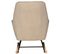 Amara - Fauteuil À Bascule Beige Avec Structure Noire Et Pieds En Chêne