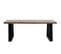 Table Basse Rectangulaire En Bois Avec Plateau De Forme Naturelle Et Pieds En Métal Noir