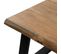 Table Basse Rectangulaire En Bois Avec Plateau De Forme Naturelle Et Pieds En Métal Noir