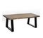 Table Basse Rectangulaire En Bois Avec Plateau De Forme Naturelle Et Pieds En Métal Noir