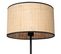 Lampadaire Noir Avec Abat-jour Cylindrique En Tissu Raphia