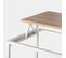 Table Basse Relevable En Bois Blanc 80x49cm