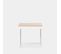 Table Basse Relevable En Bois Blanc 80x49cm