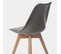 Chaise De Cuisine En Plastique Gris 48x82cm