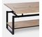 Table Basse Relevable Et Extensible En Bois Natural 100x48cm