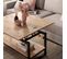 Table Basse Relevable Et Extensible En Bois Natural 100x48cm