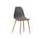 Chaise De Cuisine En Plastique Gris 43x80cm