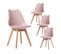 Chaise De Cuisine En Plastique Rose 48x82cm