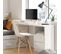 Bureau + Rangement 90 Aggloméré Blanc Abs 76,5x242x45cm