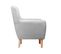 Fauteuil En Polyester Gris Clair 90x75x67cm