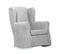 Fauteuil À Bascule En Polyester Gris Clair 90x69x60cm