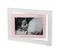 Cadre Photo Mobile Mdf Rose Et Blanc 23.7x16.8x1.8cm