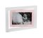 Cadre Photo Mobile Mdf Rose Et Blanc 23.7x16.8x1.8cm