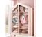 Armoire 3 Portes Aggloméré Rose 207x150x58cm