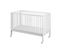 Lit Bébé à Barreaux Pliable 60x120 Cm En Hêtre Massif Blanc