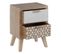 Table De Chevet En Bois 2 Tiroirs Doblo