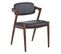 Karve - Lot De 2 Chaises En Simili Noir - Avec Accoudoirs - Pieds Bois