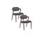 Karve - Lot De 2 Chaises En Simili Noir - Avec Accoudoirs - Pieds Bois