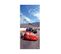 Poster Porte Cars Flash Mcqueen Cruz Ramirez Et Jackson Storm En Piste De Disney Intisse 90 X 202 Cm