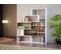 Étagère Bibliothèque Design Raijo L139cm Blanc Et Bois Foncé