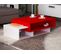 Table Basse Asymétrique Superimposita Bois Blanc Et Rouge