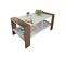 Table Basse Izole L90cm Bois Foncé Et Blanc