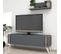 Meuble TV Nicol - Gris - 120 X 31 X 42 Cm