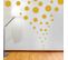 Sticker Polka Dots - Cercle - Au Mur - Or En Vinyle, 25 X 0,15 X 29 Cm