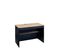 Bureau Avec Étagère Et 2 Tiroirs Kern L113cm Bois Clair Et Noir