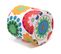 Pouf Falael D40cm Tissu Motif Fleurs Multicolore