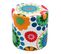 Pouf Falael D40cm Tissu Motif Fleurs Multicolore