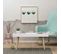 Table Basse Style Scandinave Oryo L80cm Bois Clair Et Blanc